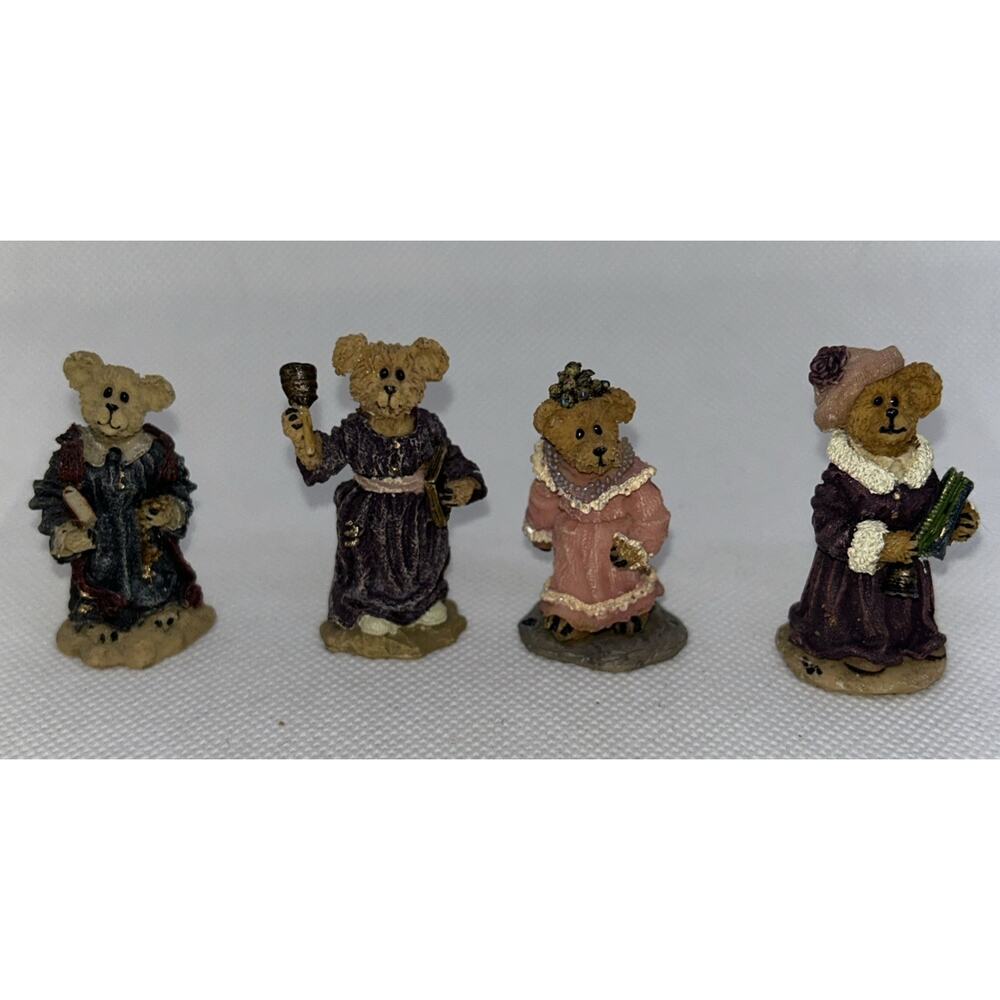 LOT FOUR Small Mini Boyds Bears Figurines - 2000